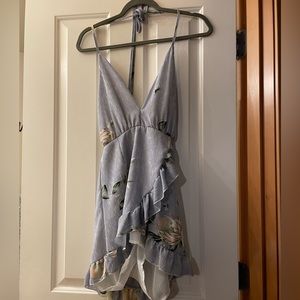 Floral halter neck romper